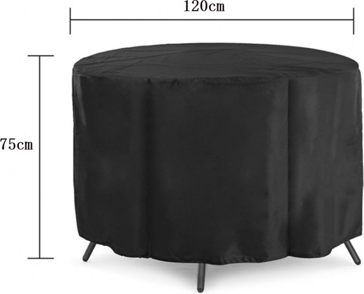 Garden furniture cover - Garden table cover - furniture covers - garden table cover - round garden furniture cover - waterproof garden furniture covers - 120 x 75 cm - Waterproof - Windproof - Dustproof - Anti-UV - round - 210D Oxford cloth - black - for