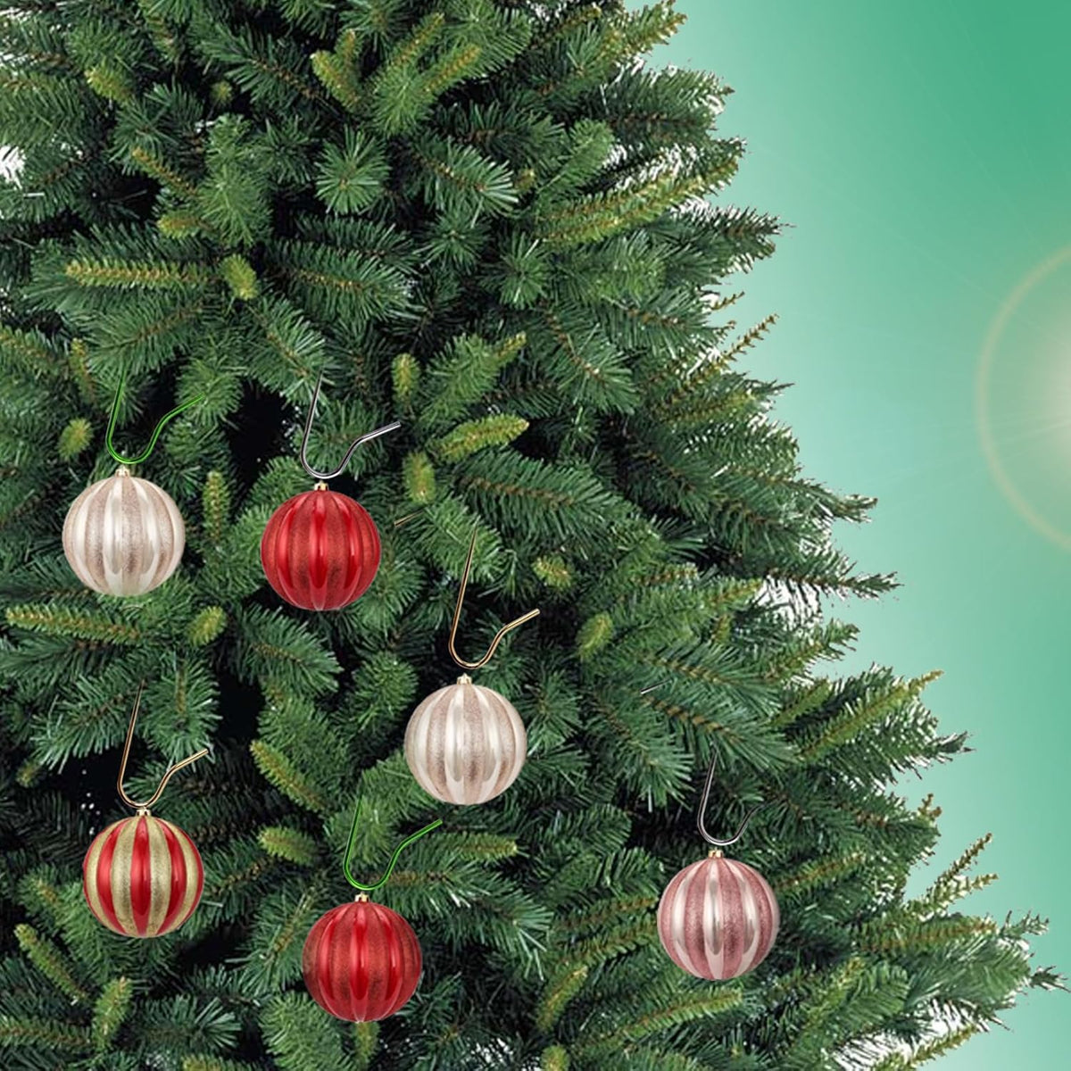 Haken - Kersthaken - Groene haken - 200 stuks - Kerstdecoratiehaken - Metaal - Ornamenten - Minihaken - Kerstboomdecoratie Feestartikelen