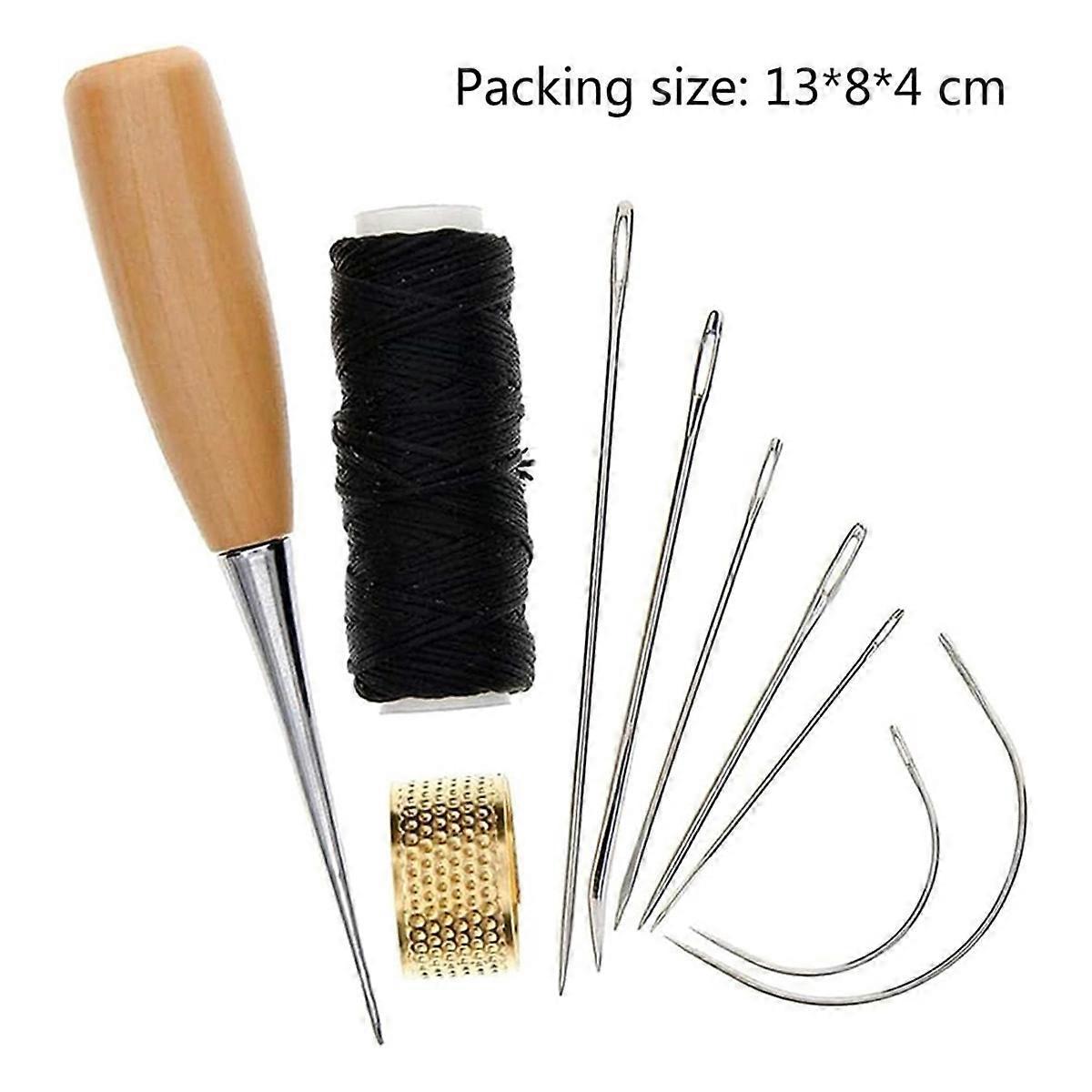 Sewing Awl Set - Leather Craft Stitching Tools for DIY Shoe Repair & Leather Projects