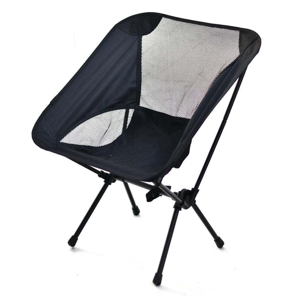 Outdoor Portable Lightweight Folding Camping Chair High Back Fishing Chair - Dark Blue