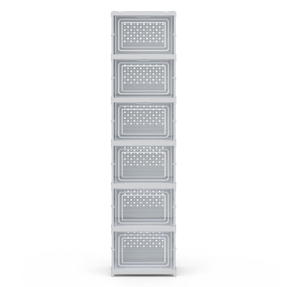 Artiss Foldable Shoe Rack Organizer 6 Tier Storage Shelf Hallway