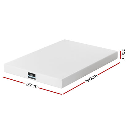 Giselle 20cm Memory Foam Mattress Green Tea Double