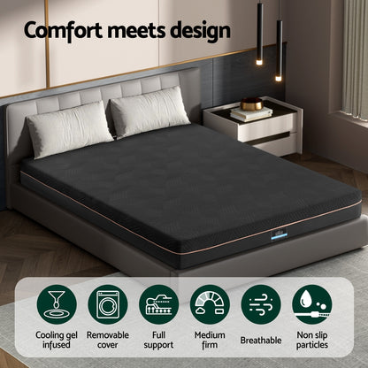 Giselle 18cm Memory Foam Mattress Green Tea Foam Cool Gel Foam Mattresses Double