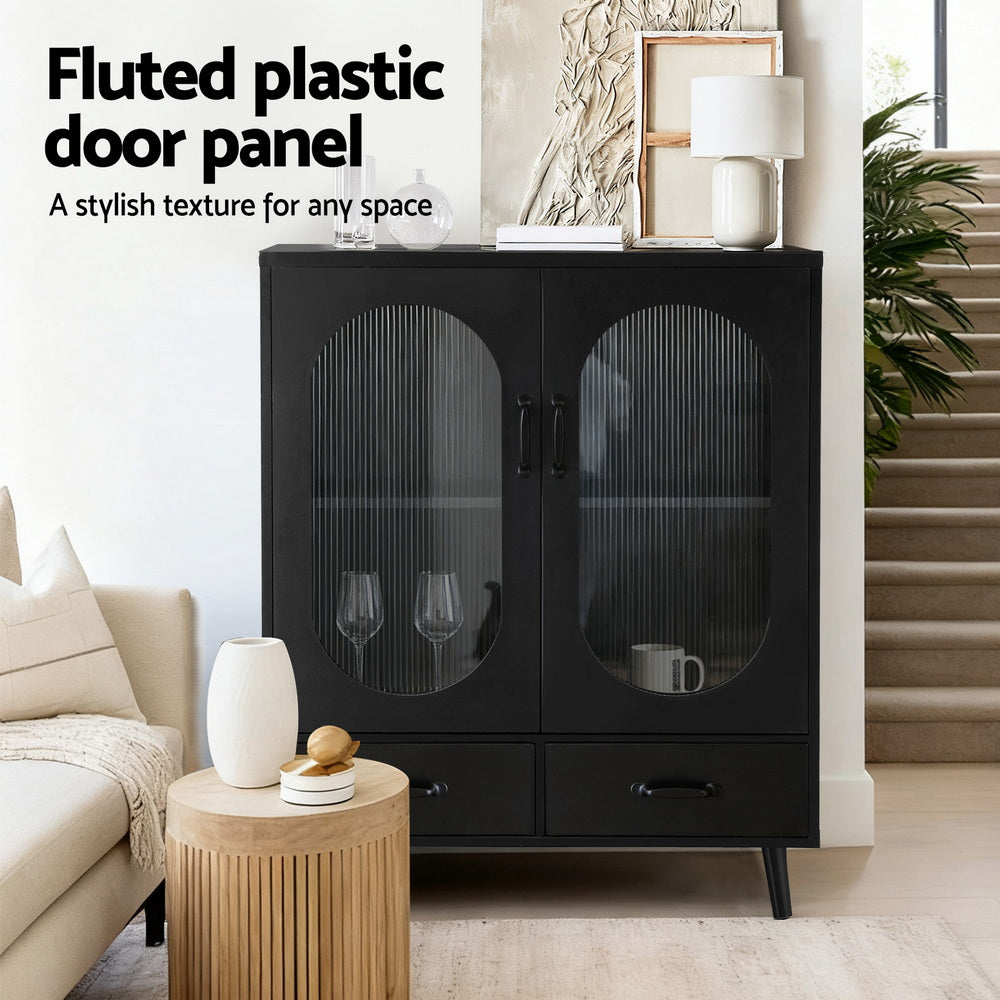 Artiss Buffet Sideboard Double Doors - Black