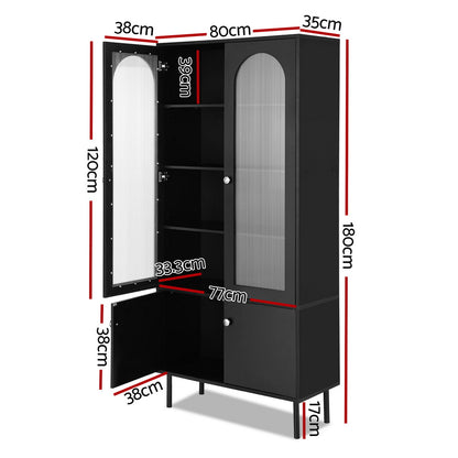 Artiss Buffet Sideboard Cupboard Cabinet Black