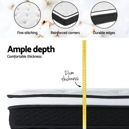 Giselle Bedding 21cm Mattress Euro Top King
