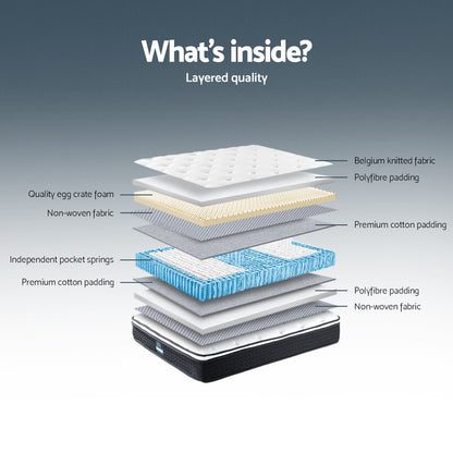Giselle Bedding 21cm Mattress Euro Top King Single