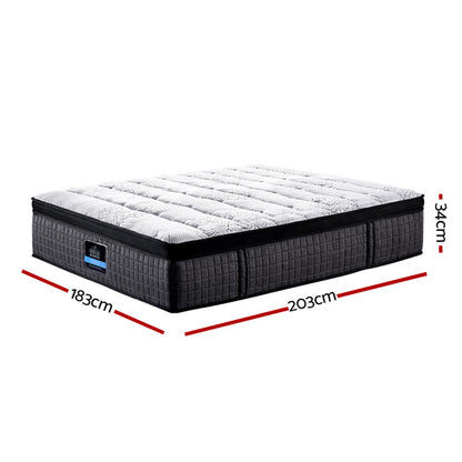 Giselle Bedding 34cm Mattress 9 Zone Latex Foam King