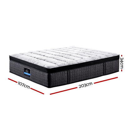 Giselle Bedding 34cm Mattress 9 Zone Latex Foam King Single