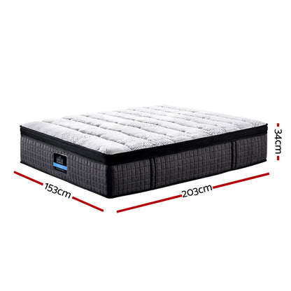 Giselle Bedding 34cm Mattress 9 Zone Latex Foam Queen