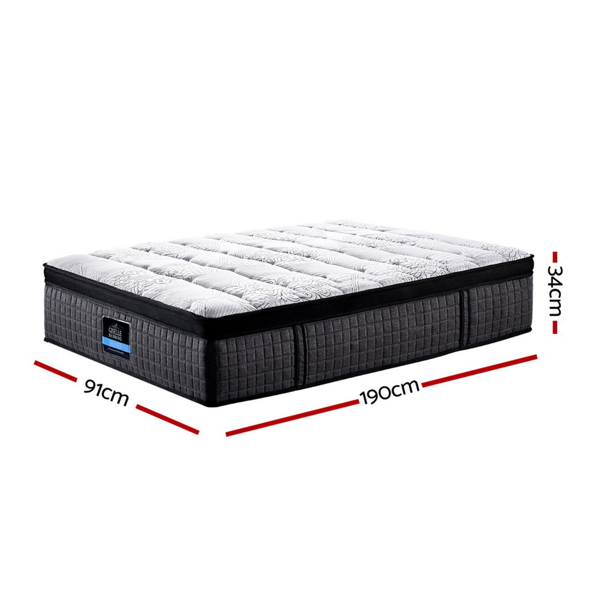 Giselle Bedding 34cm Mattress 9 Zone Latex Foam Single