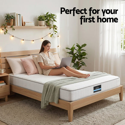Giselle Double Mattress 20cm with Reinforced Edge Support Egg-Crate Foam