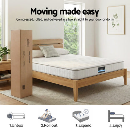 Giselle King Mattress 20cm with Reinforced Edge Support Egg-Crate Foam