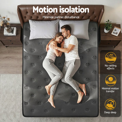 Giselle Bedding Double Mattress 35cm Euro Top with Graphene Cooling Comfort Medium Firm