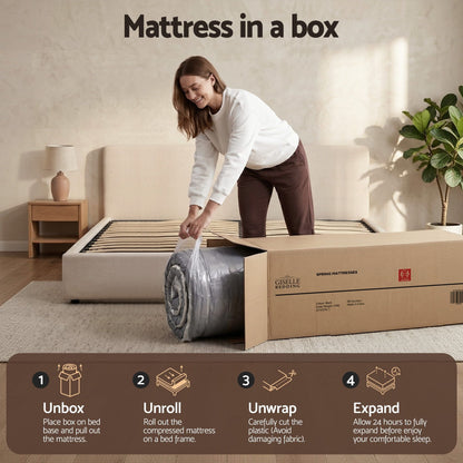 Giselle Mattress 35cm Hybrid Pocket Spring Euro Top Queen