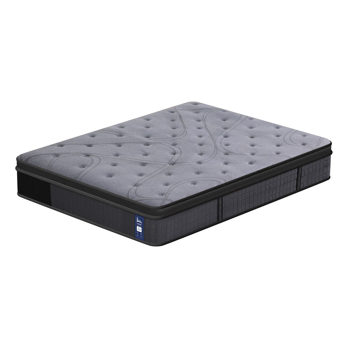 Levitex 33 cm Mattress 8.0 Extra Firm 7-Zone Pocket Spring Mattress with Dual-Row Edge Support & Breathable Knit Cover Double