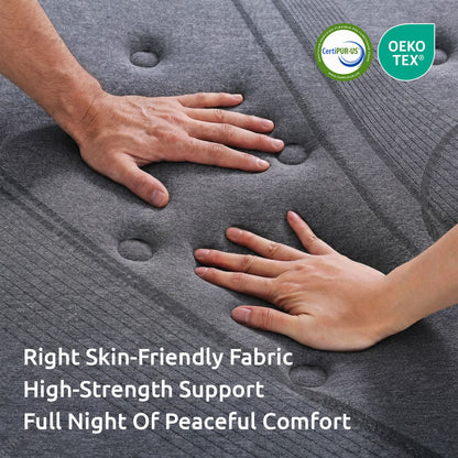 Levitex 33 cm Mattress 8.0 Extra Firm 7-Zone Pocket Spring Mattress with Dual-Row Edge Support & Breathable Knit Cover Double