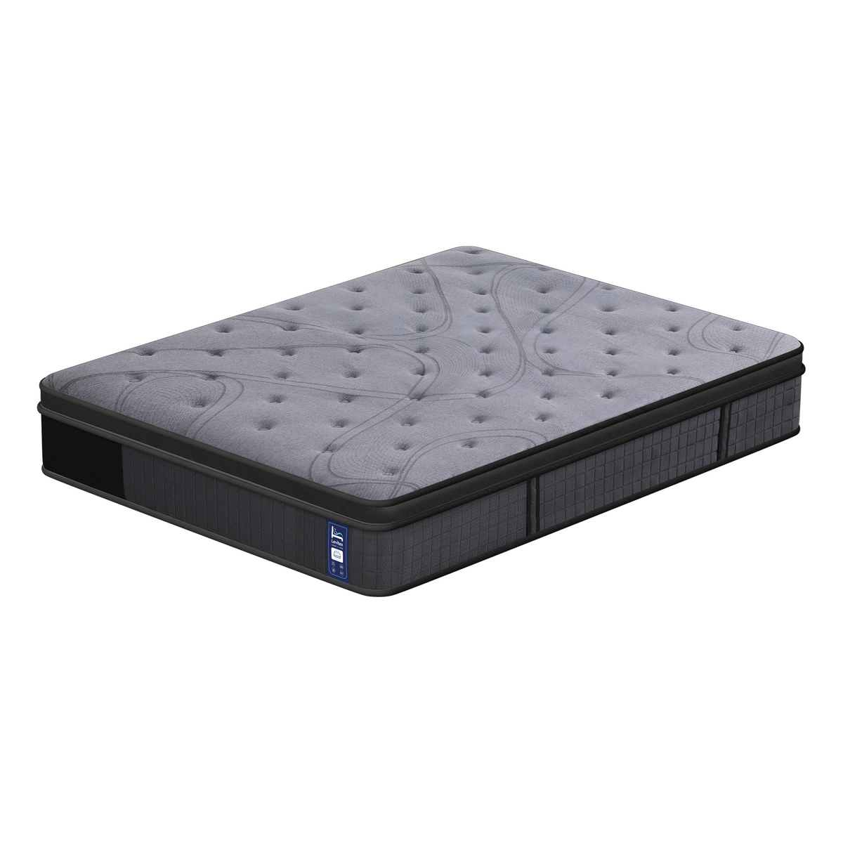 Levitex 33 cm Mattress 8.0 Extra Firm 7-Zone Pocket Spring Mattress with Dual-Row Edge Support & Breathable Knit Cover Queen