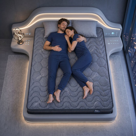 Levitex 25 cm Hybrid Pocket Spring Mattress Firm with 4cm Egg Crate Foam for Deep Sleep Bamboo Charcoal Fabric King