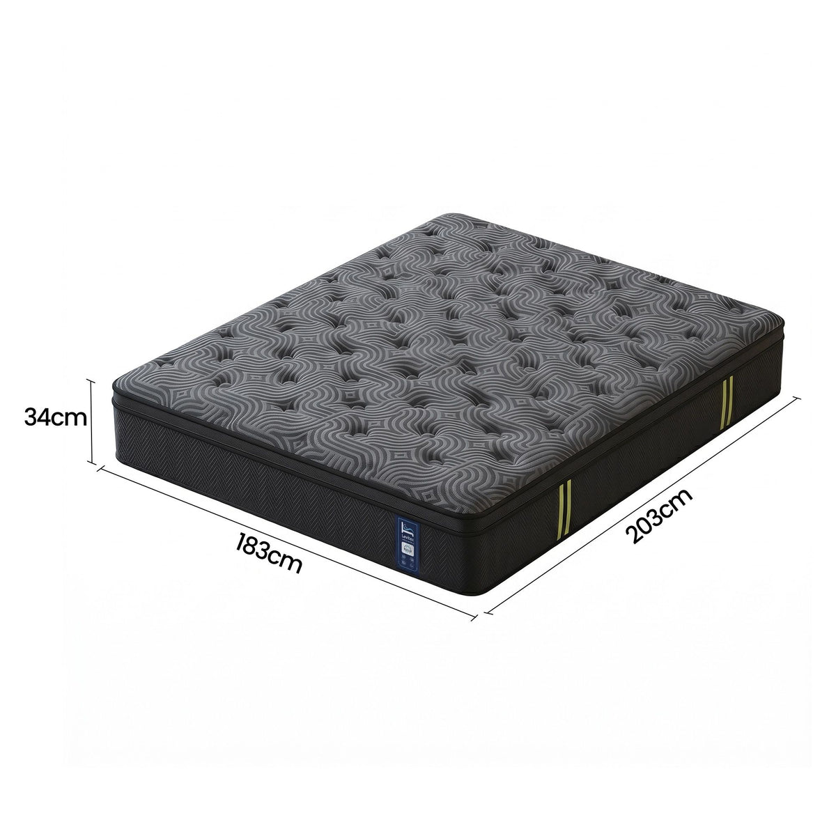 Levitex 34 cm Pocket Spring Mattress with Reinforced Edge Support & 5-Zone Pressure Relief Breathable Gel Memory Foam Hybrid Mattress for Back Pain king