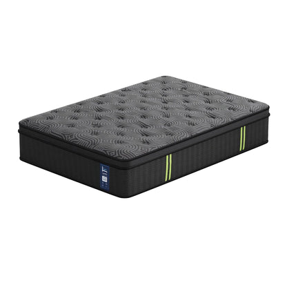 Levitex 34 cm Pocket Spring Mattress with Reinforced Edge Support & 5-Zone Pressure Relief Breathable Gel Memory Foam Hybrid Mattress for Back Pain ‌King Single