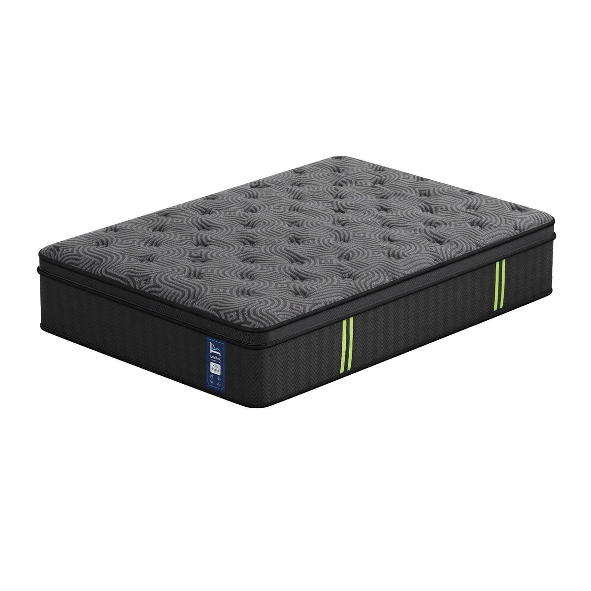 Levitex 34 cm Pocket Spring Mattress with Reinforced Edge Support & 5-Zone Pressure Relief Breathable Gel Memory Foam Hybrid Mattress for Back Pain Single