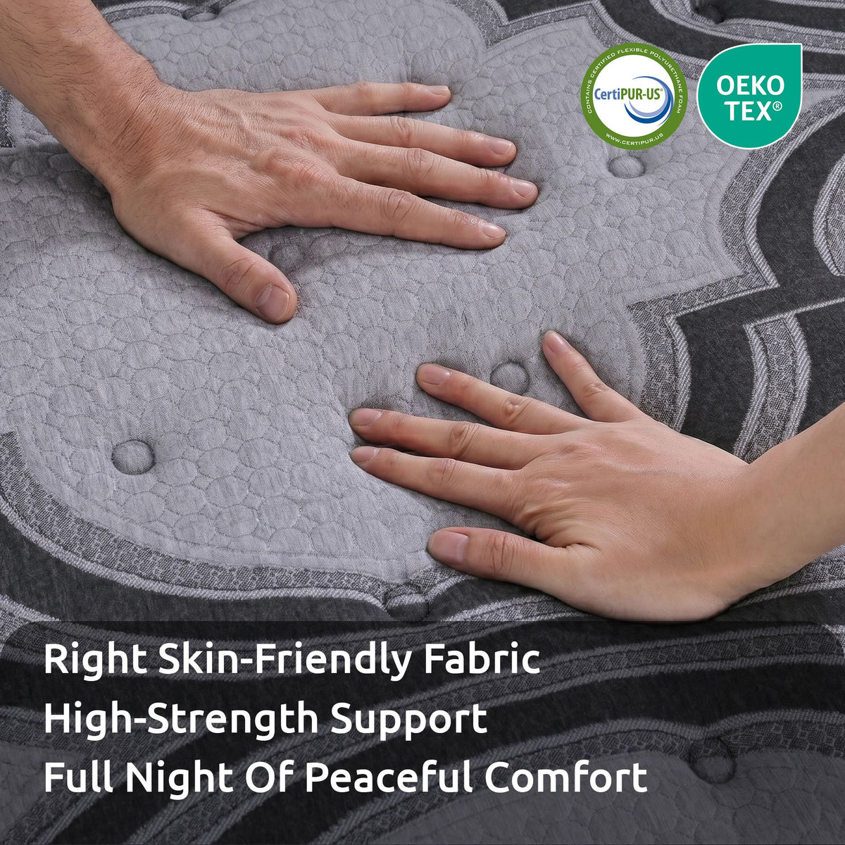 Levitex 5-Zone Pocket Spring Mattress with Latex & Memory Foam 7.5 Firm Hybrid Mattress for Extra Lumbar & Shoulder Support 34 cm Thickness Double