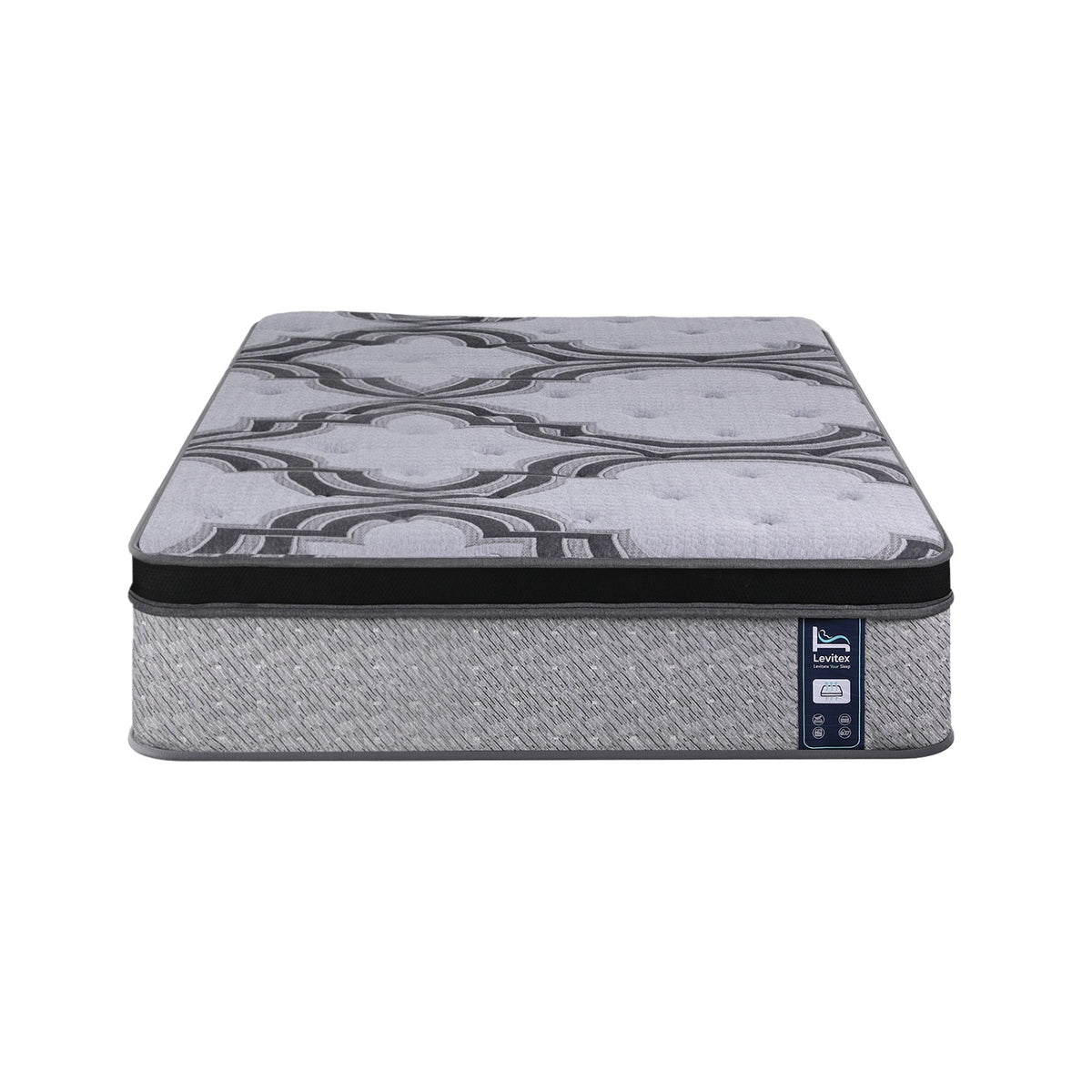Levitex 5-Zone Pocket Spring Mattress with Latex & Memory Foam 7.5 Firm Hybrid Mattress for Extra Lumbar & Shoulder Support 34 cm Thickness King Single