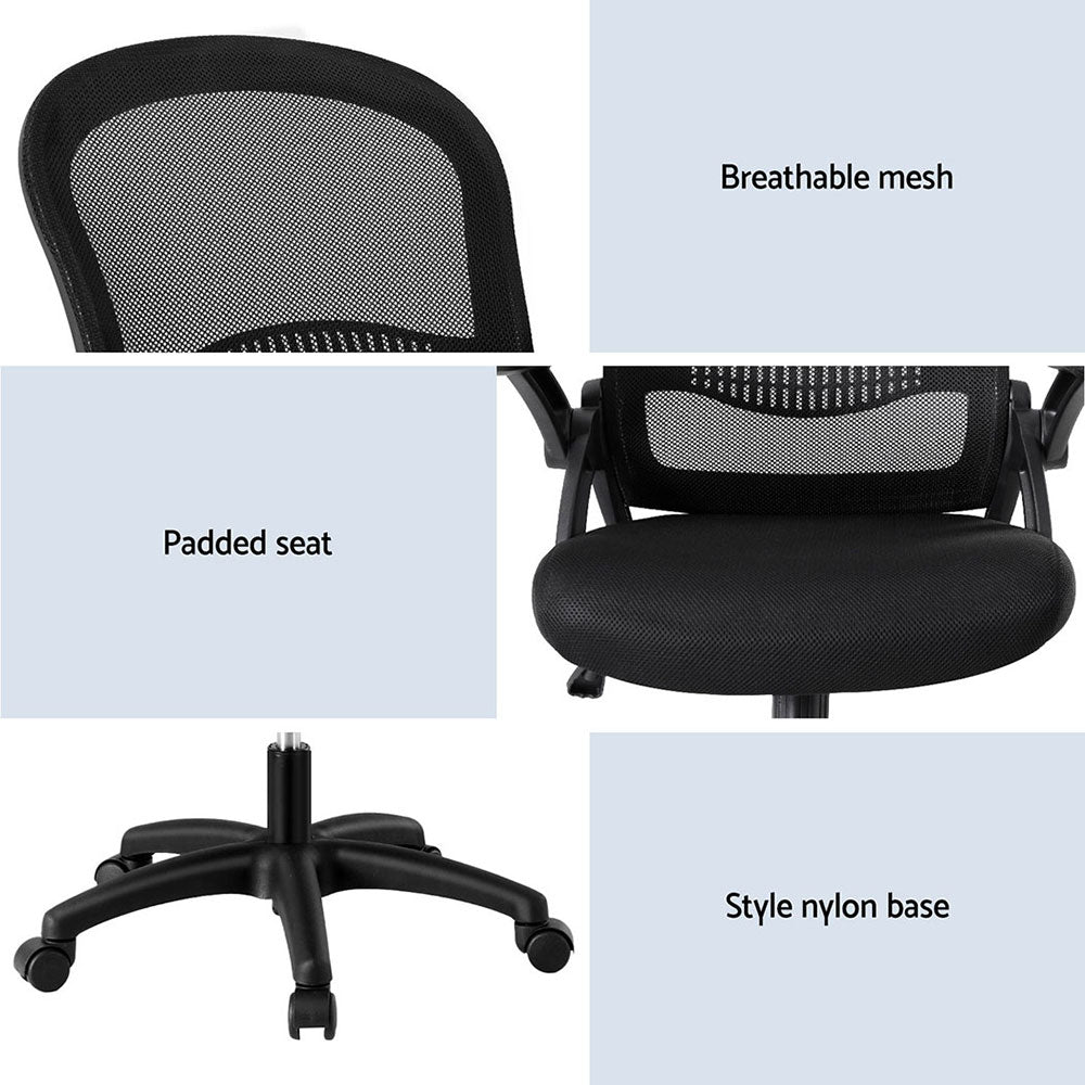Artiss 2x Mesh Office Chair Computer Gaming Desk Chairs Work Study Mid Back