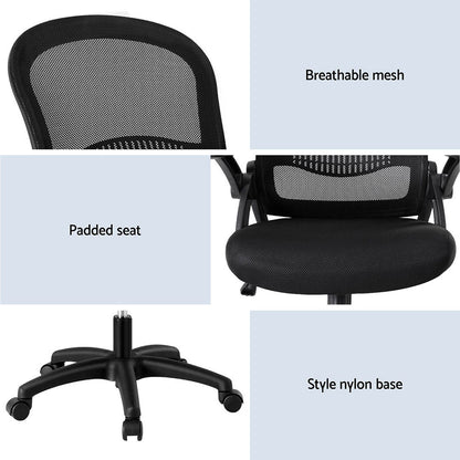 Artiss 2x Mesh Office Chair Computer Gaming Desk Chairs Work Study Mid Back