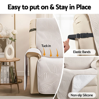 Artiss Quilted Recliner Chair Covers 100% Waterproof Recliner Slipcovers