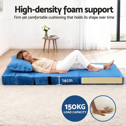 Artiss Convertible Folding Sofa Bed Armless Lounger Foam Floor Sofas Futons Couches