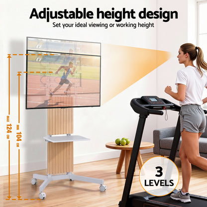Artiss Mobile TV Floor Stand for 32-65" Mount Bracket Universal Adjustable Height with Wheels