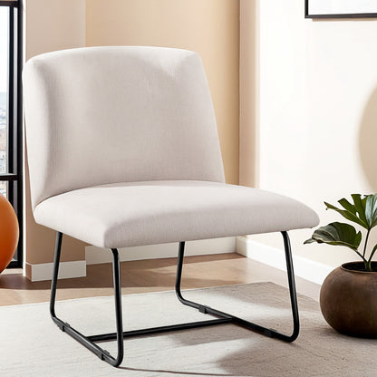 Artiss Accent Chair Armchair Cross Leg Beige