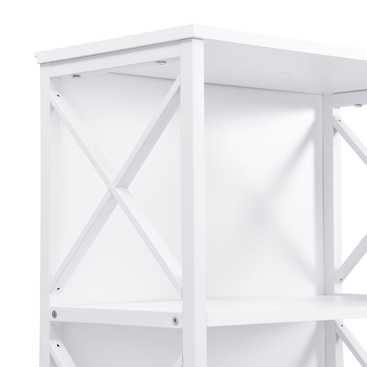 6 Tier Tall Bookshelf, White