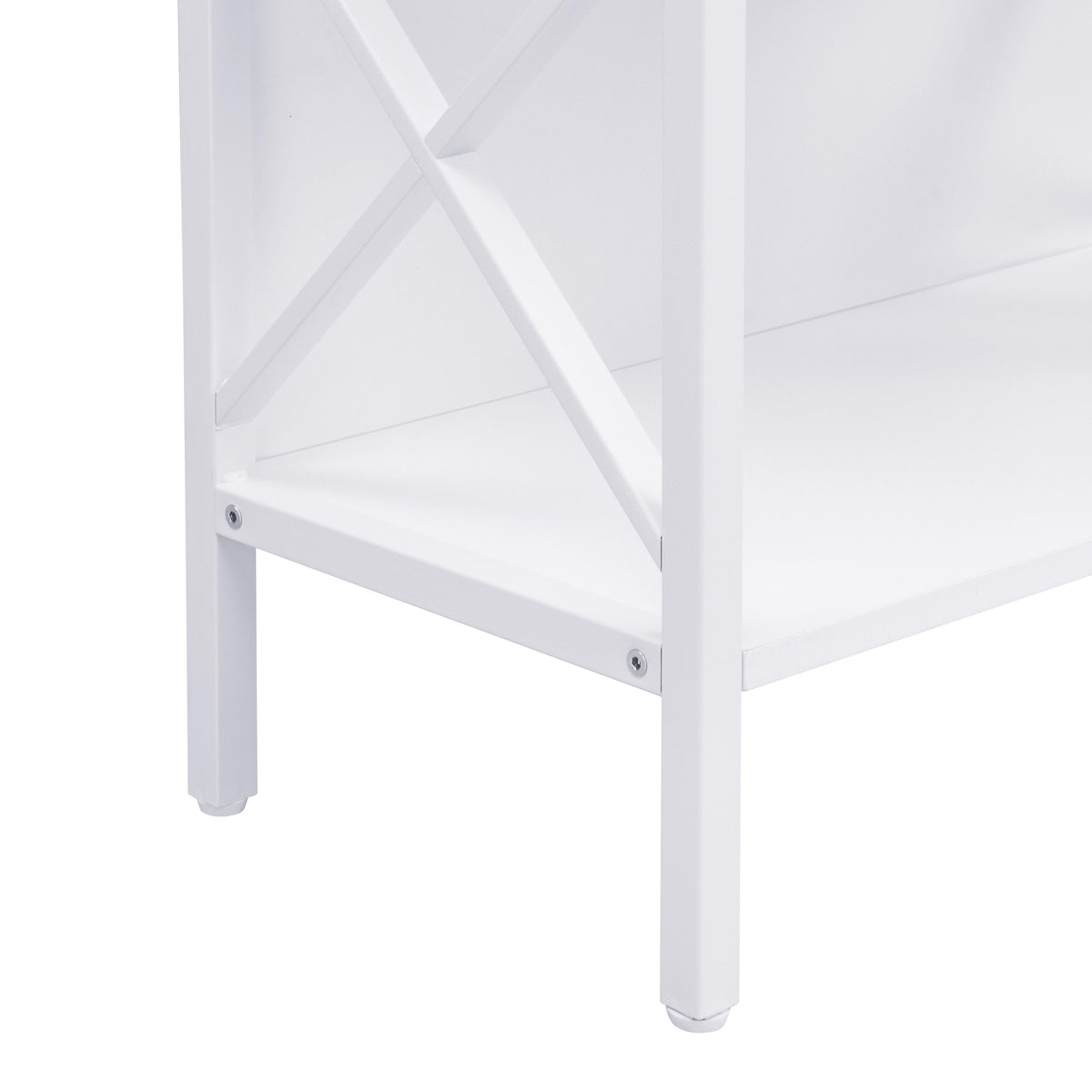 6 Tier Tall Bookshelf, White