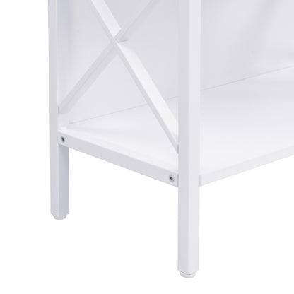 6 Tier Tall Bookshelf, White