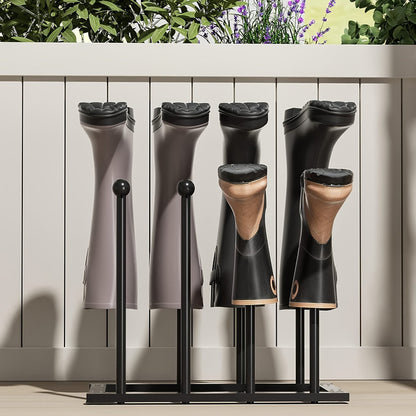 Black Metal Shoe Rack Organizer for Entryway