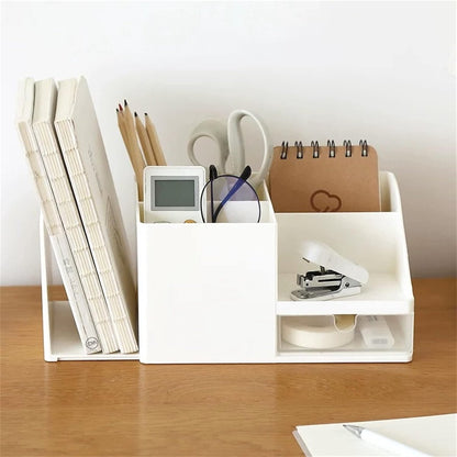 Desk organizer - Pencil holder - Storage - Sliding - Desk organizer, pencil holder and card holder, box and container for office, office supplies and dressing table - Wit