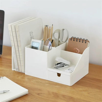 Desk organizer - Pencil holder - Storage - Sliding - Desk organizer, pencil holder and card holder, box and container for office, office supplies and dressing table - Wit