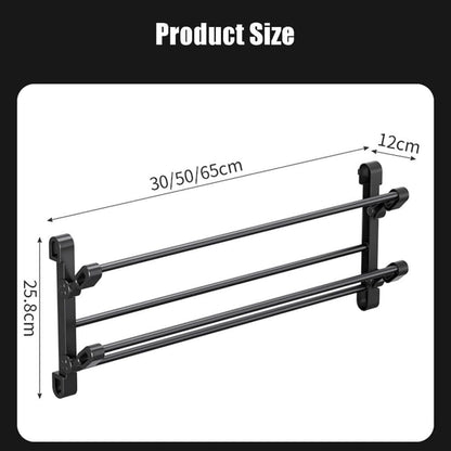 Wall-Mounted Folding Shoe Rack, 50x25.8x12cm, Space-Saving No-Drill Storage Organizer