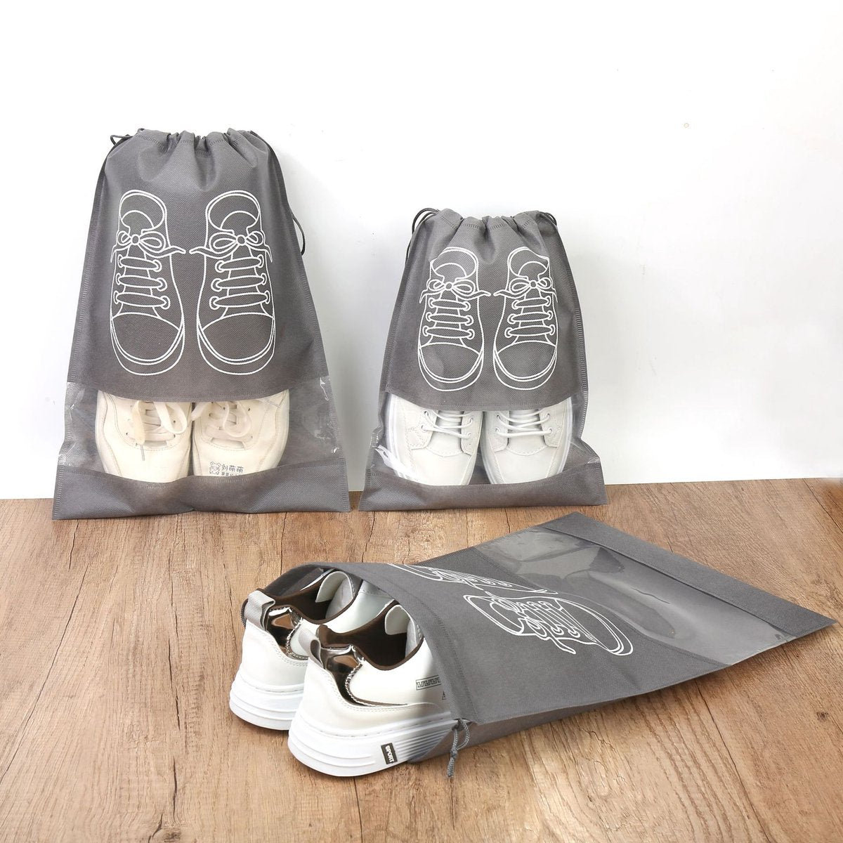 Shoe Storage Bags 5-piece – Non-woven, 36x45 cm, home/travel