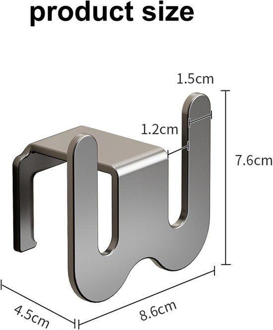 Set of 2 Self-Adhesive Shoe Racks - Space-Saving Storage Shelves - Suitable for bathrooms, bedrooms and RVs; perfect for storing slippers and sneakers（Grey）