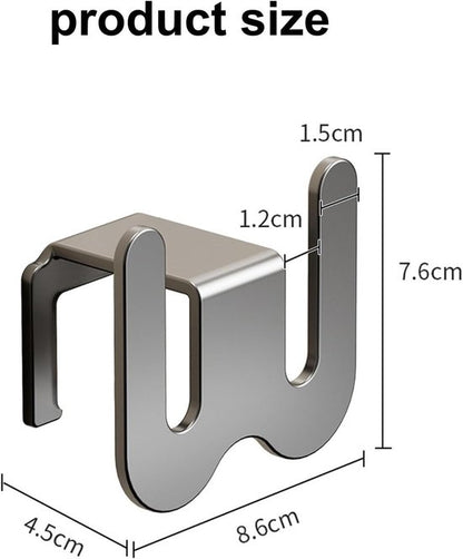 Set of 2 Self-Adhesive Shoe Racks - Space-Saving Storage Shelves - Suitable for bathrooms, bedrooms and RVs; perfect for storing slippers and sneakers（Grey）