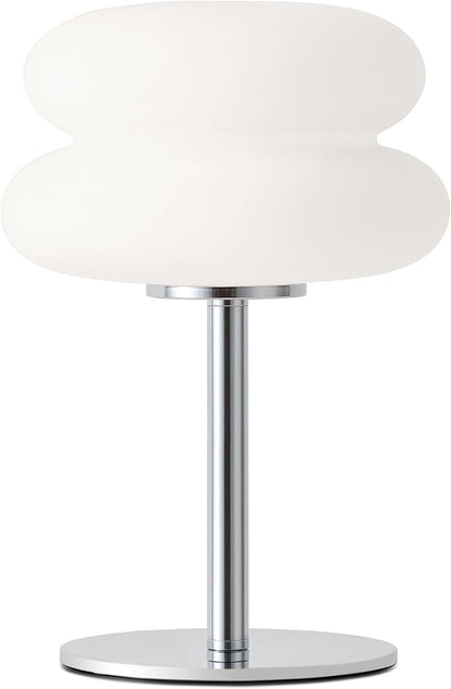 White mushroom lamp, mid-century modern bedside lamp, dimmable retro egg tart bedside lamps, atmospheric home lighting, cute bedroom and living room lamps (no glass)