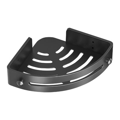 Tyidzon Bathroom Corner Shelf Gray Wall Mounted Corner Shower Caddy Kitchen Corner Shelves No Drill Shower Organizer Black