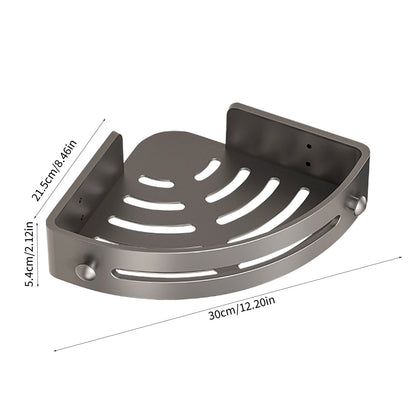 Tyidzon Bathroom Corner Shelf Gray Wall Mounted Corner Shower Caddy Kitchen Corner Shelves No Drill Shower Organizer Gray