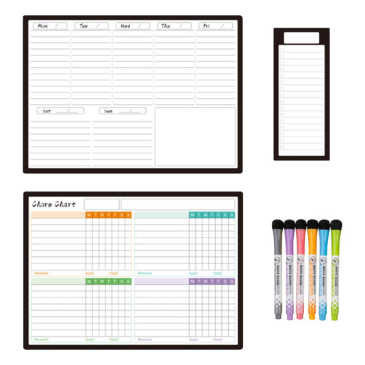 Back to College Yxwen Refrigerator Daily Calendar Whiteboard for Fridge Meal Planner Board White Board for School Home 6ml Pink One Size D