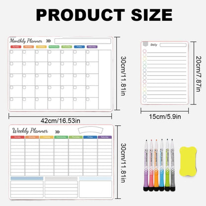 Back to College Yxwen Refrigerator Daily Calendar Whiteboard for Fridge Meal Planner Board White Board for School Home 6ml Pink One Size D