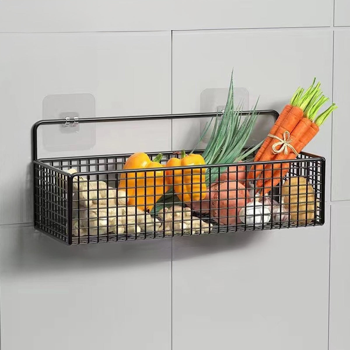 Hanging Floating Shelves, 2 Sets Of Wall Mounted Shelves For Wall Storage, Hanging Storage Shelf For Bathroom, Living Room, Bedroom, Kitchen Seasoning Rack Shower Toiletries Basket Black